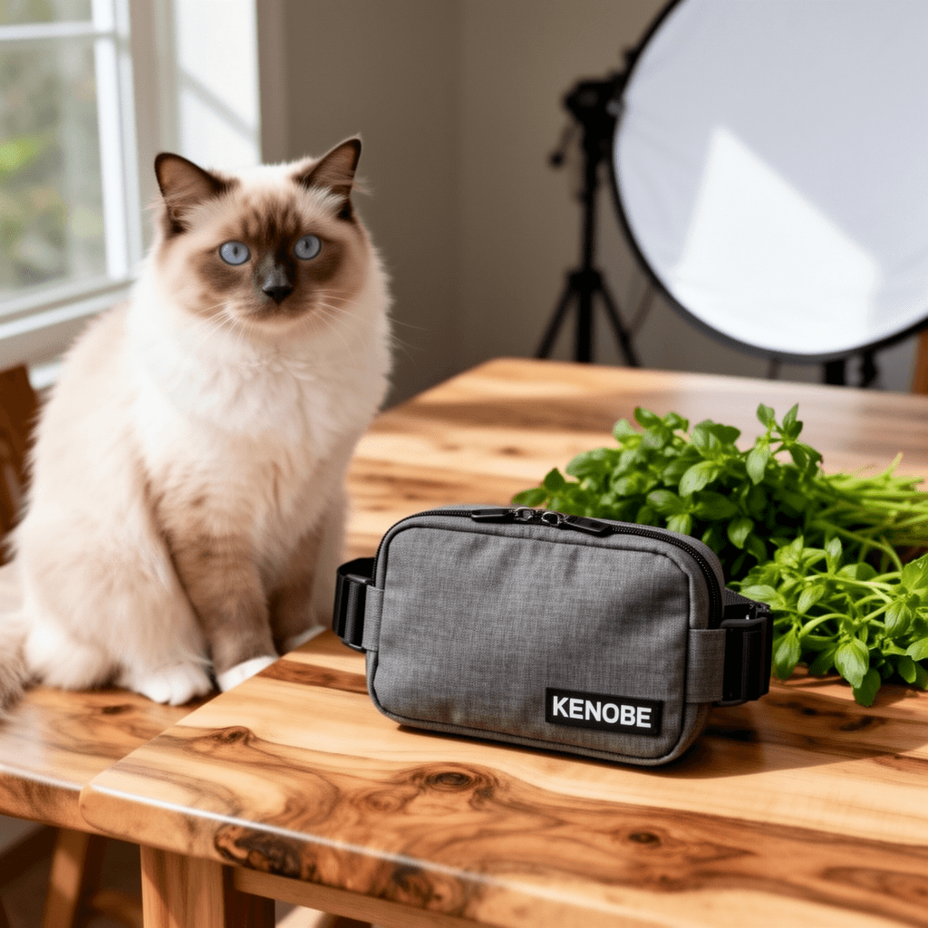 KENOBE Belt EDC Pouch with cat - professional product lifestyle photo