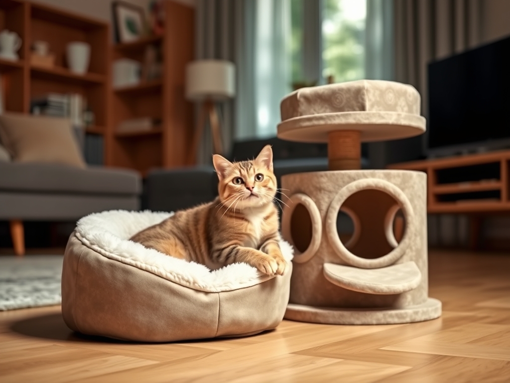 cat tree with plush bedding - cat trees & furniture guide hero image