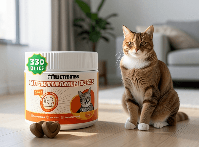 Cat owner reviewing affordable cat vitamins & supplements options for their pet in 2026