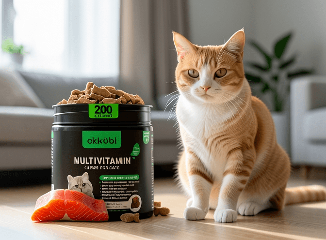 Cat owner reviewing cat vitamins & supplements for multiple cats options for their pet in 2026