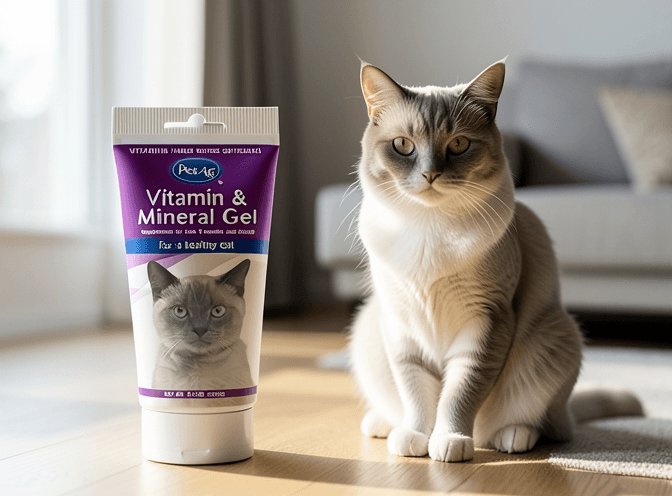 Cat owner reviewing diy cat vitamins & supplements options for their pet in 2026