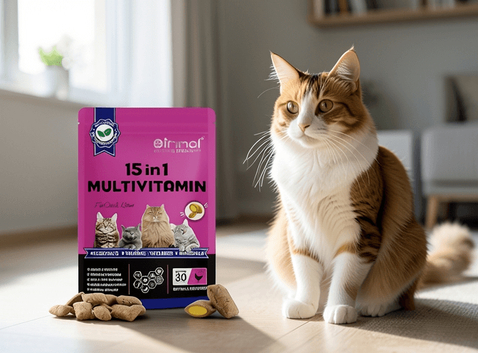 Cat owner reviewing most popular cat vitamins & supplements options for their pet in 2026