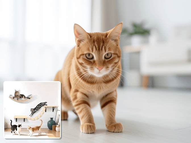 Cat owner reviewing cat wall bridges and walkways options for their pet in 2026