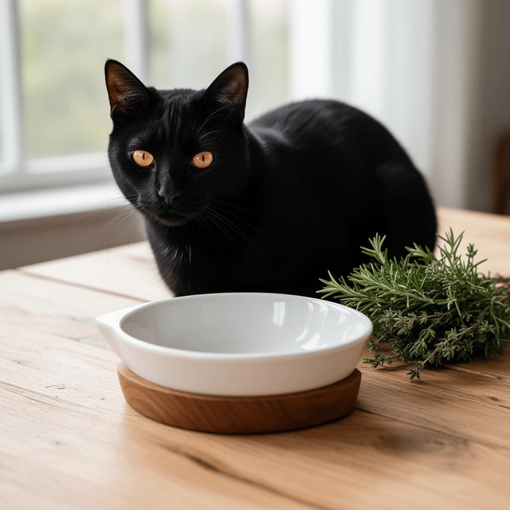 SPUNKYJUNKY 15° Slanted Ceramic Dog and Cat Bowl with Wooden with cat - professional product lifestyle photo