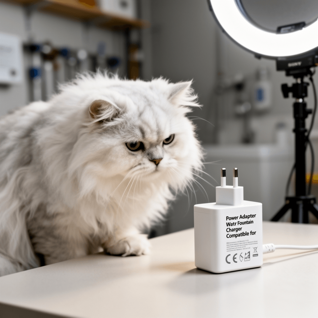 Power Adapter for Cat Water Fountain Charger Compatible for with cat - professional product lifestyle photo