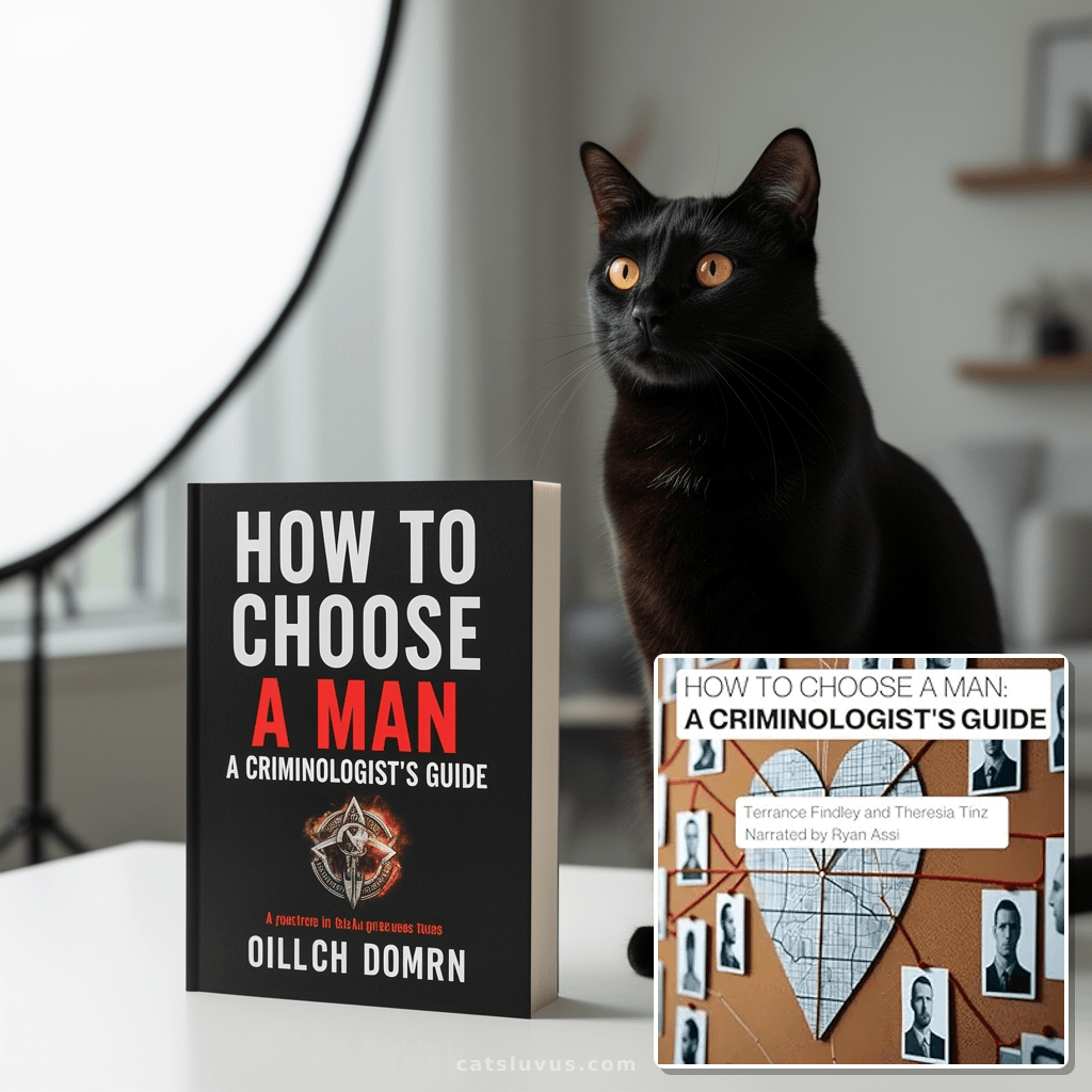 How to Choose a Man : A Criminologist's Guide with cat - professional product lifestyle photo