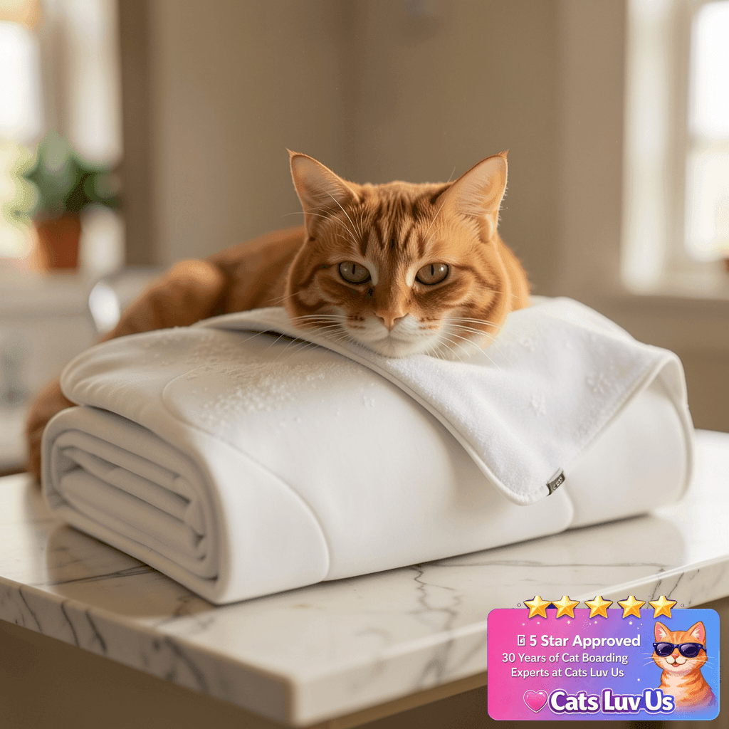 Bedsure Cooling Blanket for Small Dogs with Breathable Air- with cat - professional product lifestyle photo