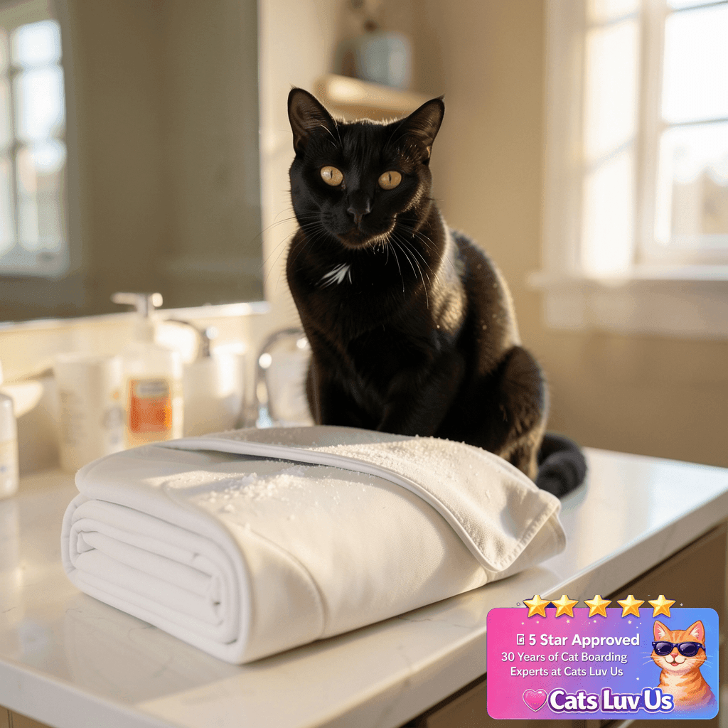 Bedsure Cooling Blanket for Medium Dogs with Breathable Air- with cat - professional product lifestyle photo