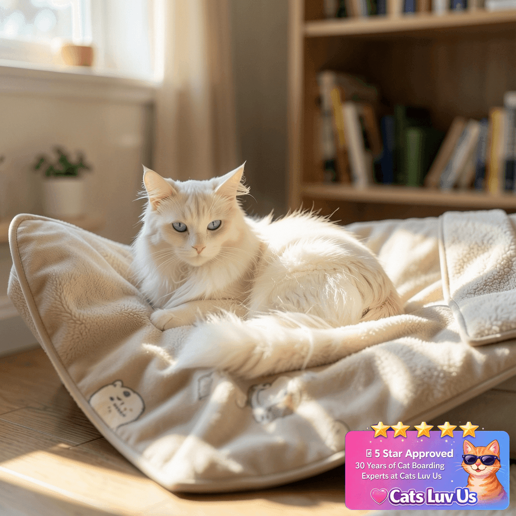 Bedsure Cat Blanket for Indoor Cats - Waterproof Calming Cat with cat - professional product lifestyle photo