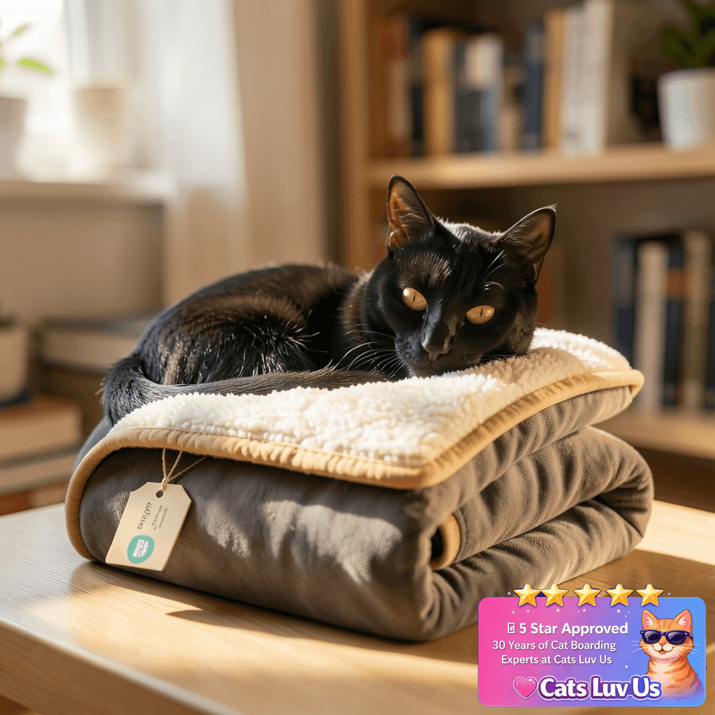 Bedsure Waterproof Dog Blankets for Small Dogs - Small Cat with cat - professional product lifestyle photo