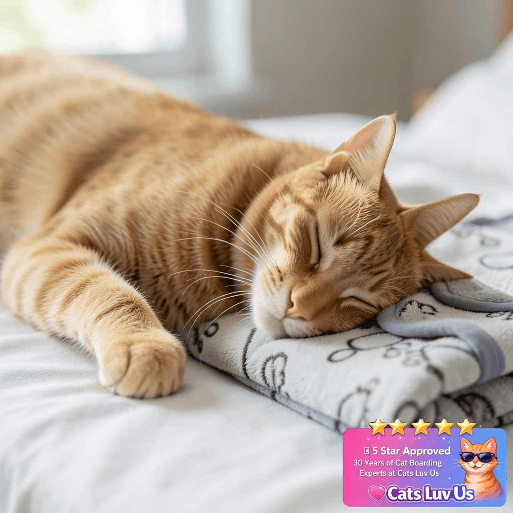 Stuffed® Premium Soft Dog Blanket Washable with cat - professional product lifestyle photo