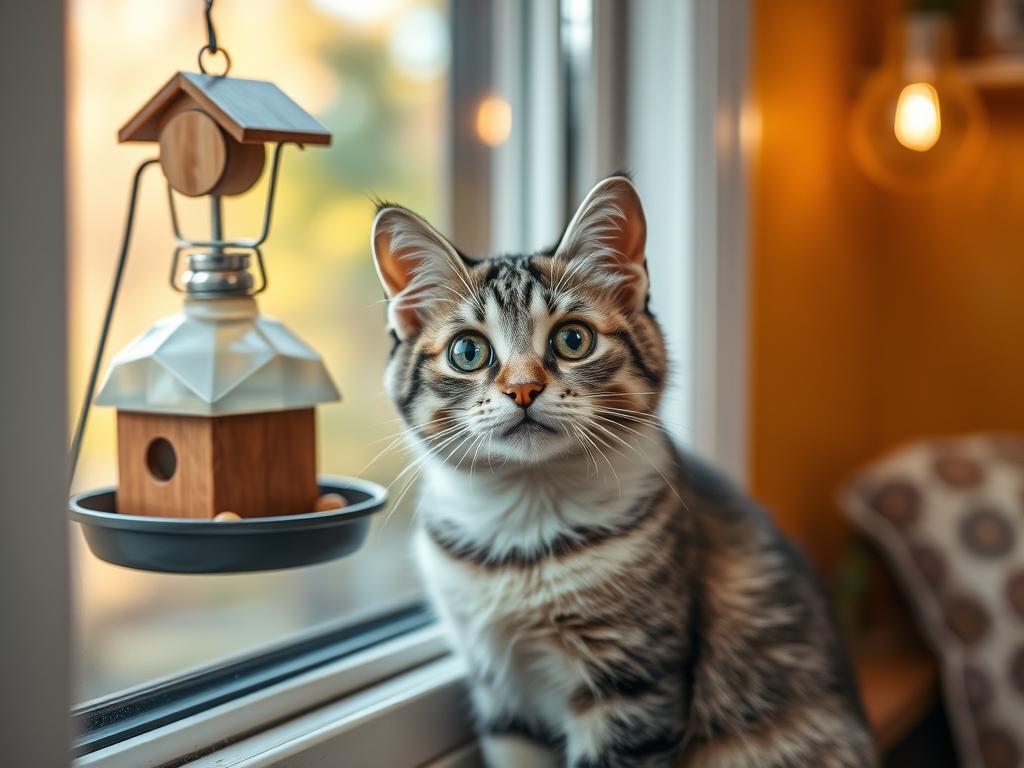 cat window perch with bird feeder - cat window bird feeders guide hero image