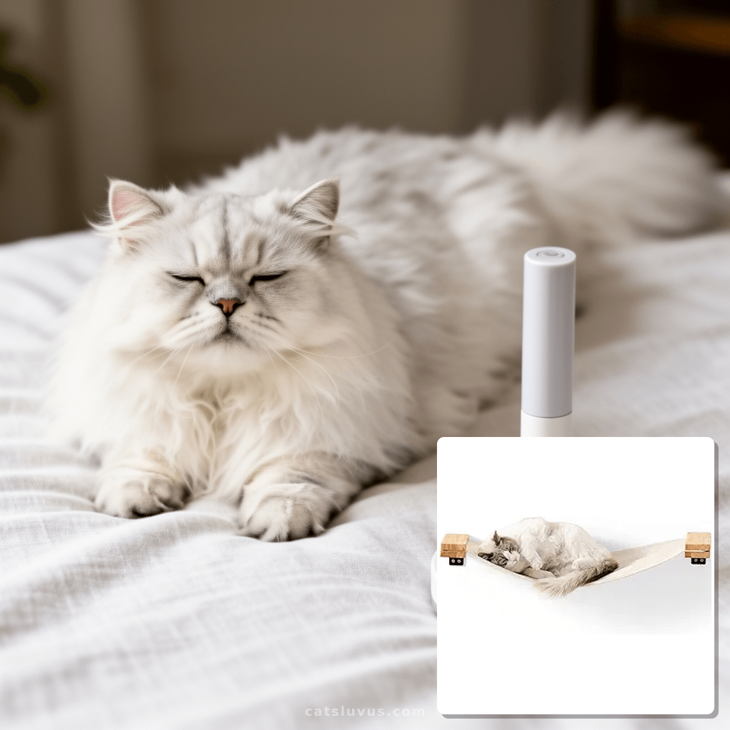 FUKUMARU Cat Wall Furniture with cat - professional product lifestyle photo