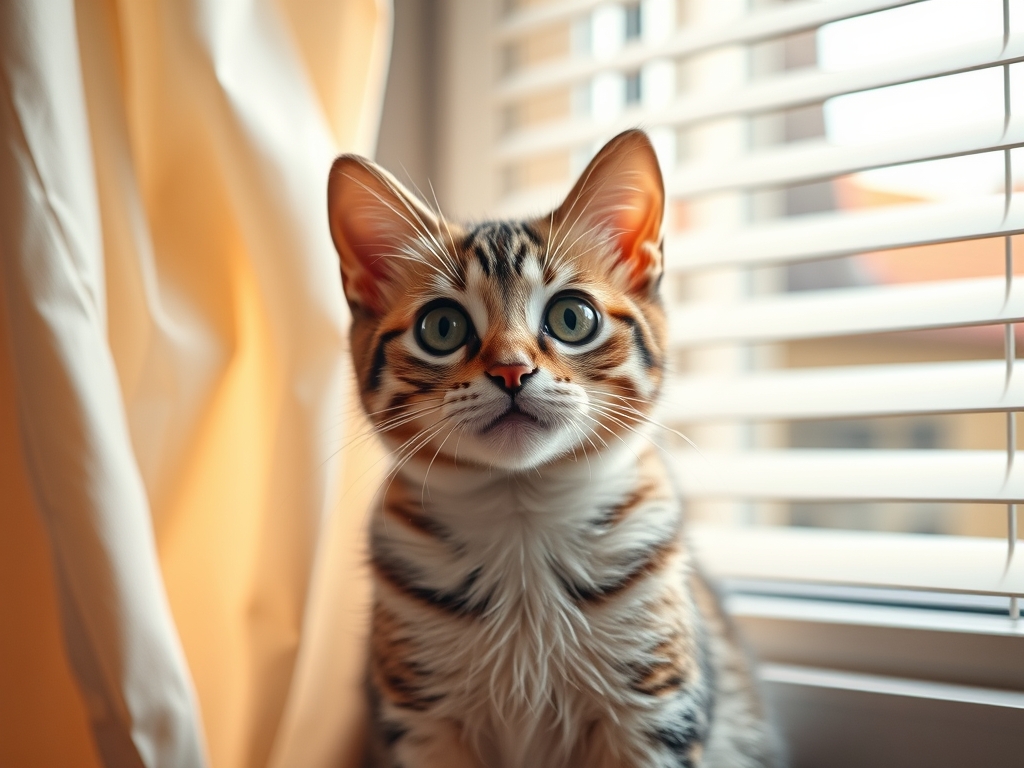 curtain vs blinds for homes with cats - cat window curtains blinds protection guide hero image