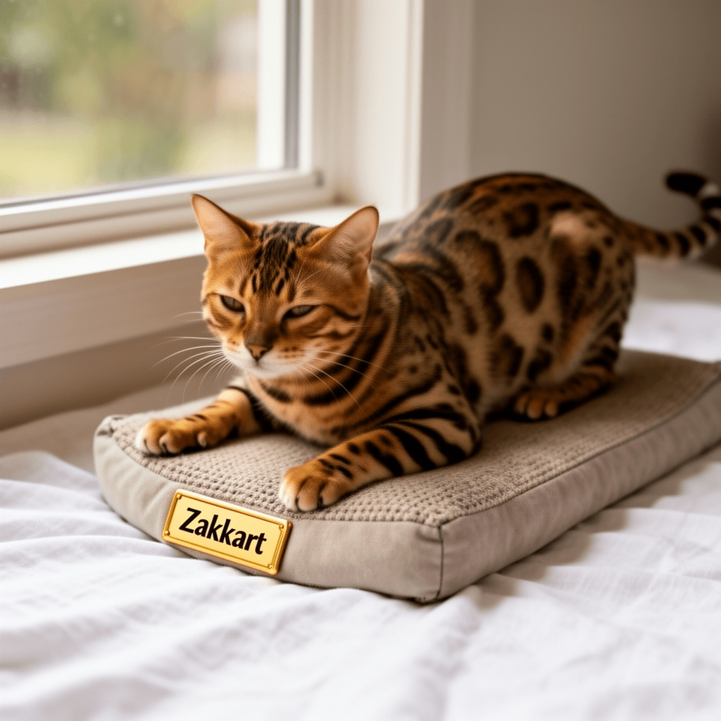 Zakkart Cat Perch for Window Sill with Bolster - Orthopedic with cat - professional product lifestyle photo