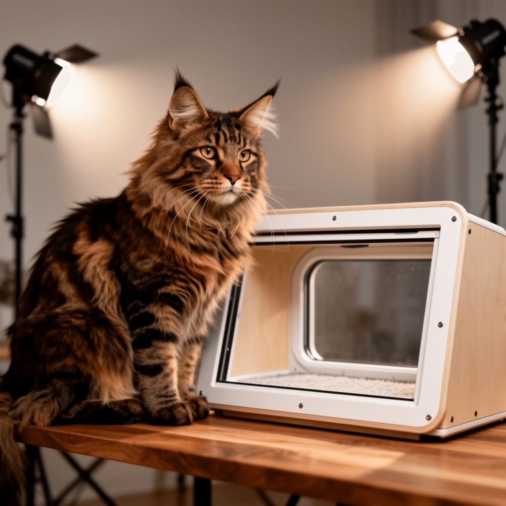 Cat Window Box Catio with cat - professional product lifestyle photo