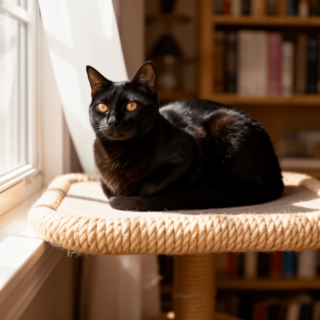 Weysat Cat Climbing Rope 2 Pcs Window Perch with 59.1 Inch with cat - professional product lifestyle photo