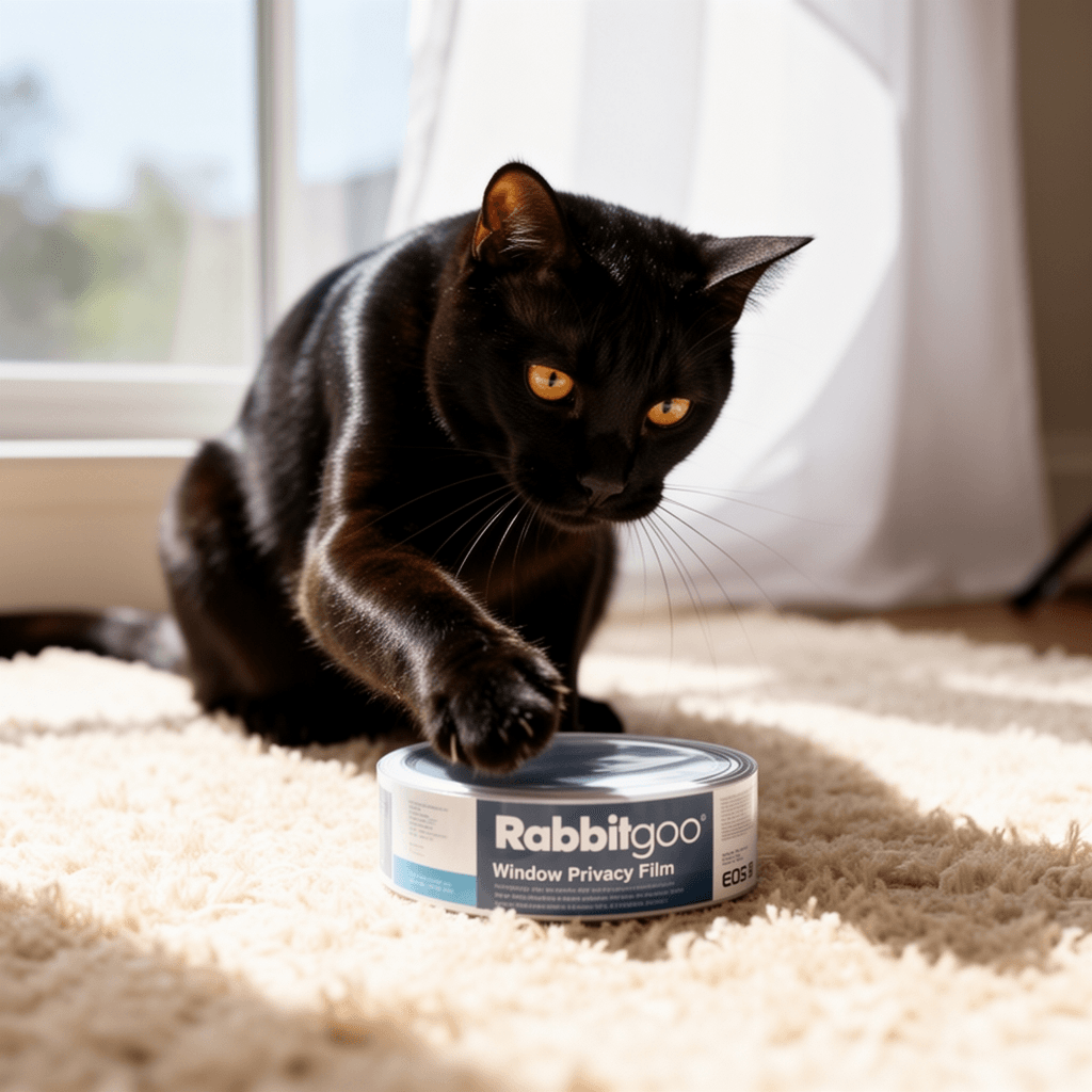 rabbitgoo Window Privacy Film with cat - professional product lifestyle photo