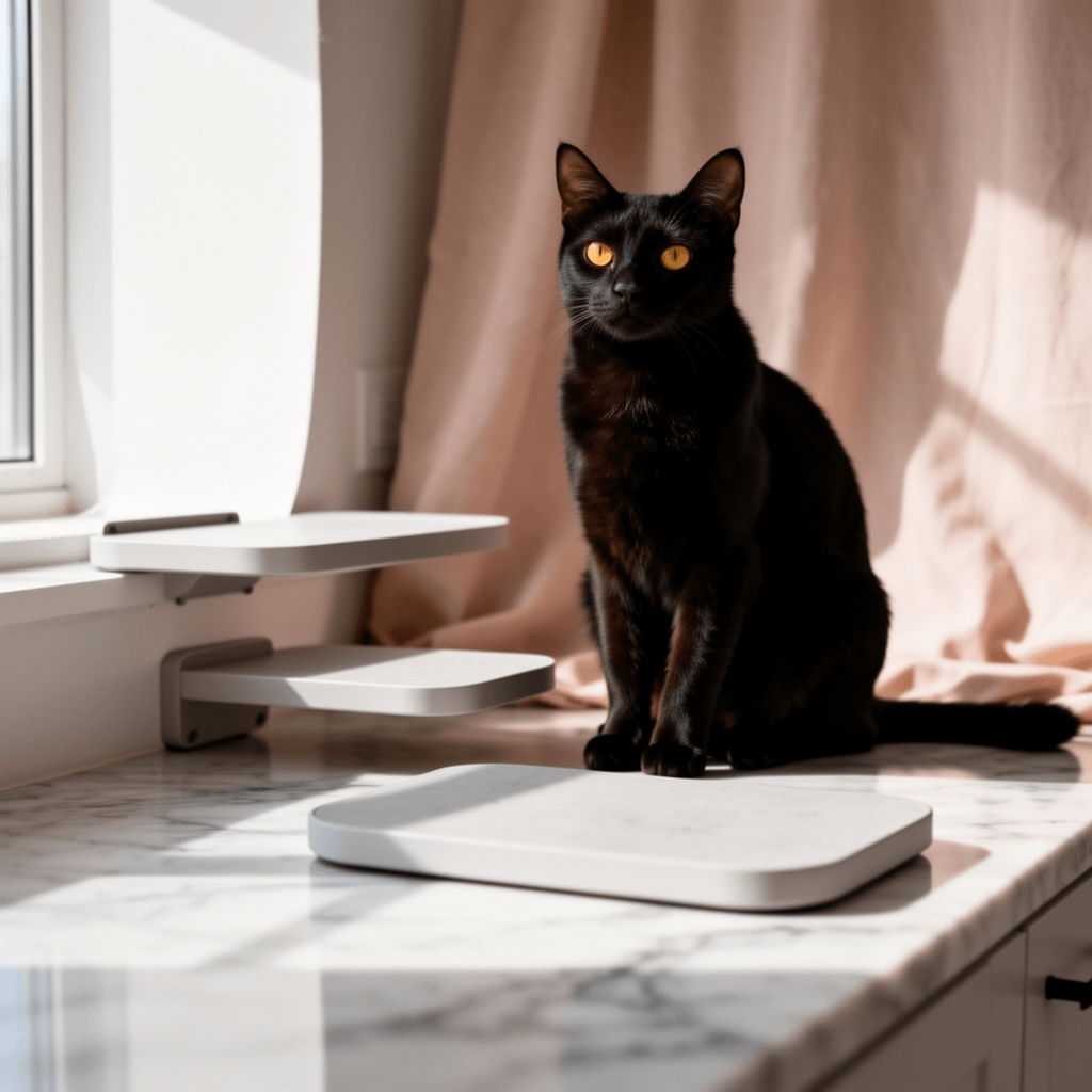 2 Pack Cat Window Shelves with cat - professional product lifestyle photo