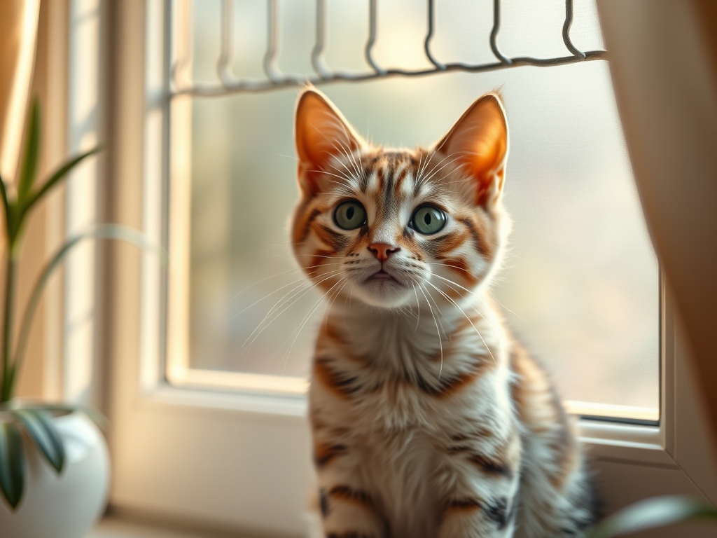 Cat owner reviewing cat window guard installation guide options for their pet in 2026