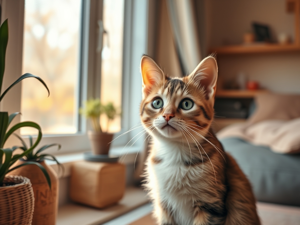 Cat owner reviewing pet safe window screens for apartments options for their pet in 2026