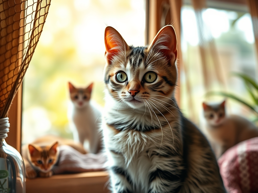 Cat owner reviewing best window nets for indoor cats options for their pet in 2026