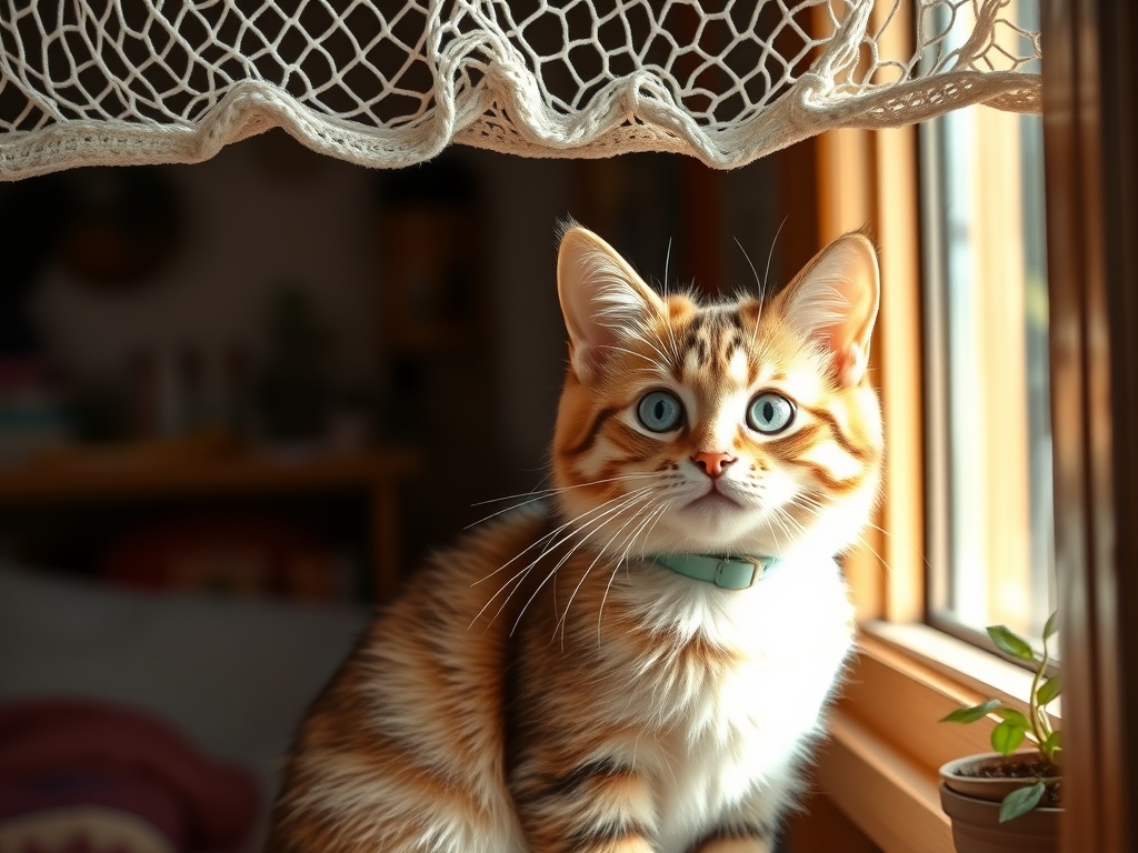 Cat owner reviewing diy cat window netting guide options for their pet in 2026