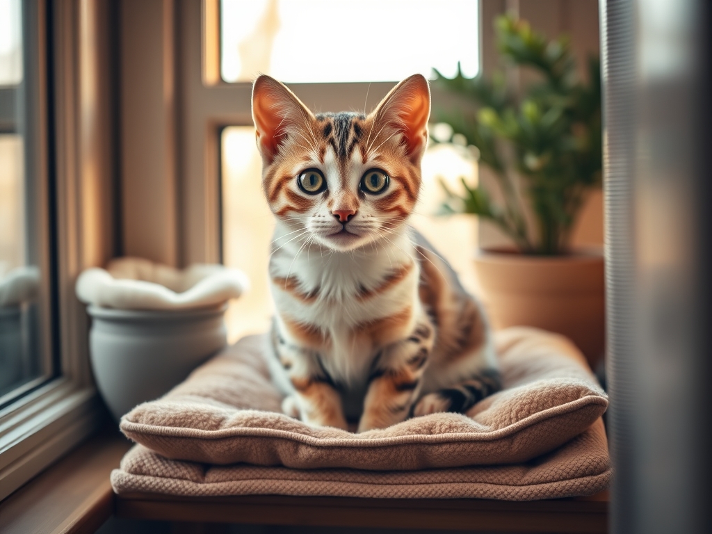 Cat owner reviewing cat window perch heating pad options options for their pet in 2026