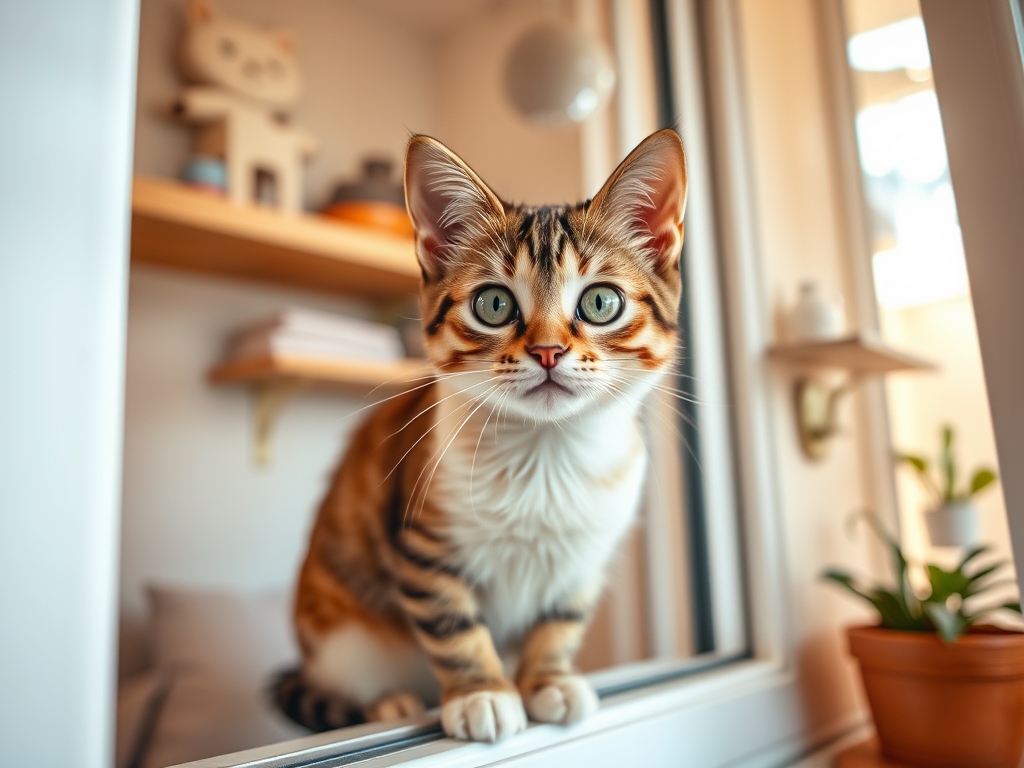 Cat owner reviewing how to install cat window perch shelves options for their pet in 2026