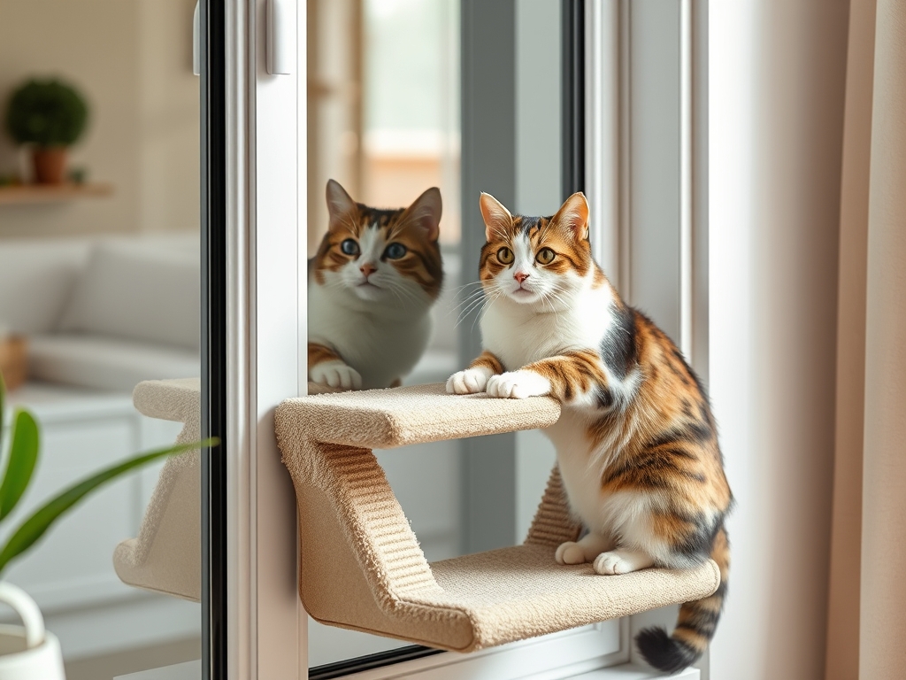 cat window shelf with scratching post - cat window perches & beds guide hero image