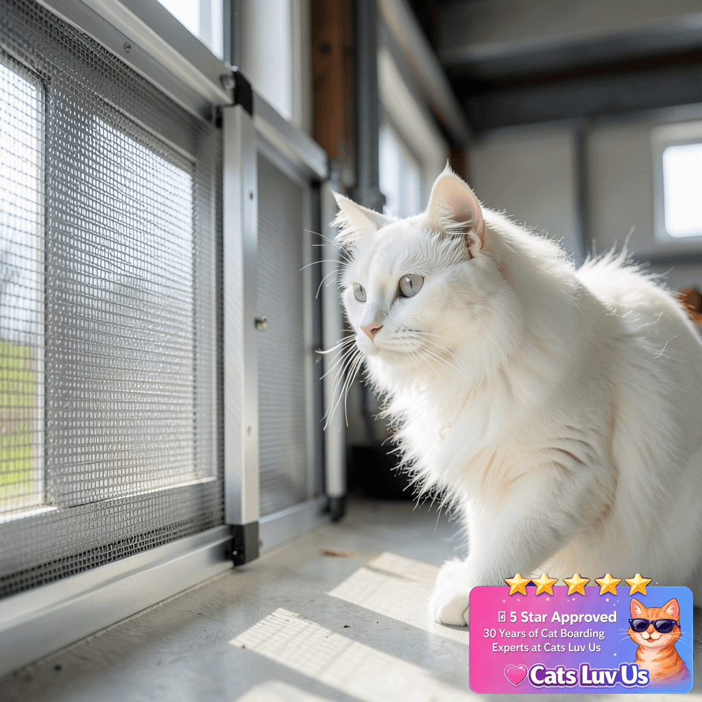 Ventilated Pet Door for Window with cat - professional product lifestyle photo