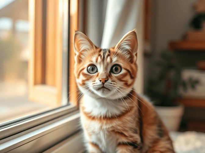 Cat owner reviewing window guards vs screens for cats options for their pet in 2026