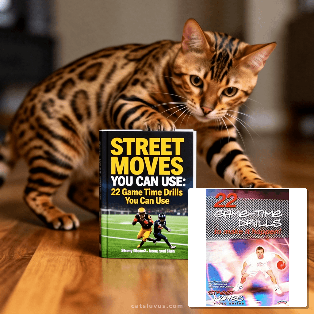 Street Moves You Can Use: 22 Game Time Drills You Can Use with cat - professional product lifestyle photo