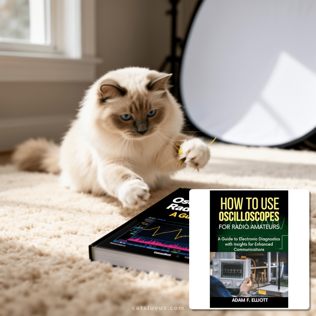 How to Use Oscilloscopes for Radio Amateurs: A Guide to Elec with cat - professional product lifestyle photo