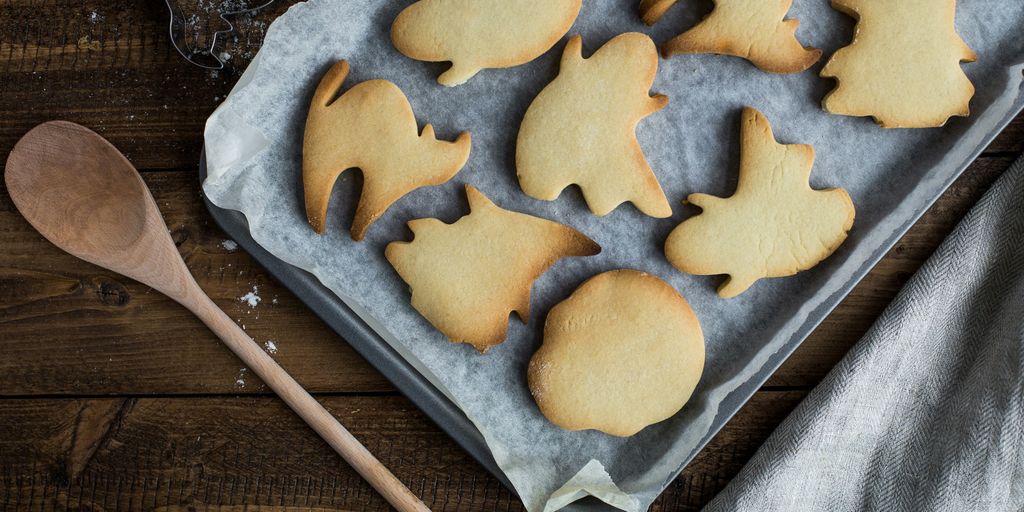 assorted-shape cookies on tray