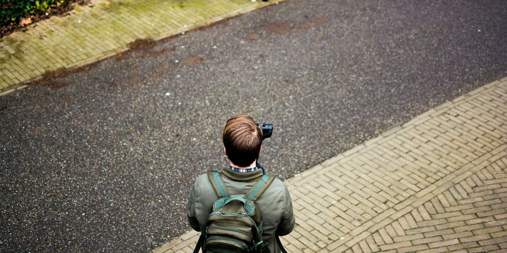 aerial view photography of man