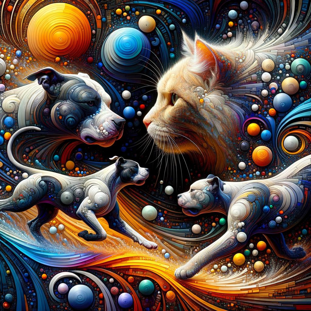 - The Heart-stopping Moment:⁣ A ‍Lucky Cat's Encounter with Two Pit Bulls