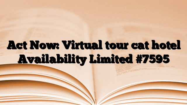 Act Now: Virtual tour cat hotel Availability Limited
