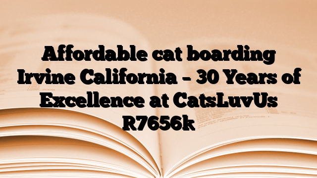 Affordable cat boarding Irvine California – 30 Years of Excellence at CatsLuvUs