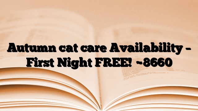 Autumn cat care Availability – First Night FREE!