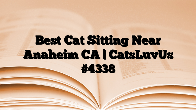 Best Cat Sitting Near Anaheim CA | CatsLuvUs