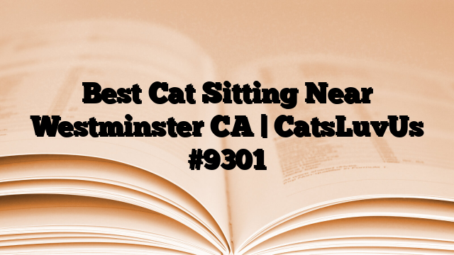 Best Cat Sitting Near Westminster CA | CatsLuvUs