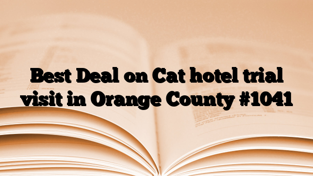 Best Deal on Cat hotel trial visit in Orange County