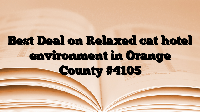 Best Deal on Relaxed cat hotel environment in Orange County