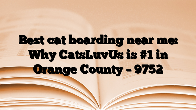 Best cat boarding near me: Why CatsLuvUs is #1 in Orange County