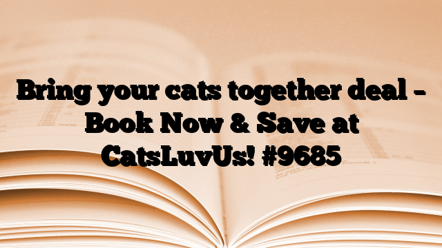 Bring your cats together deal – Book Now & Save at CatsLuvUs!