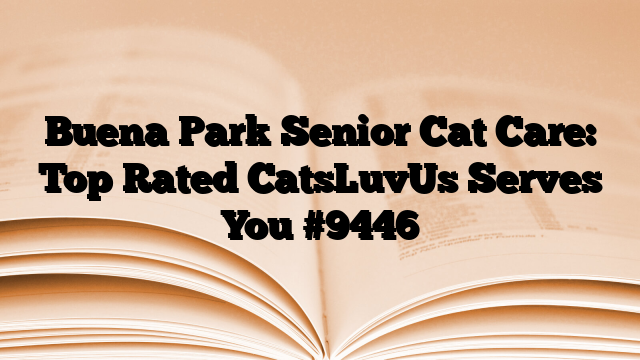 Buena Park Senior Cat Care: Top Rated CatsLuvUs Serves You