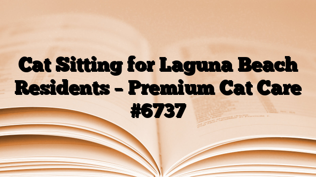 Cat Sitting for Laguna Beach Residents – Premium Cat Care