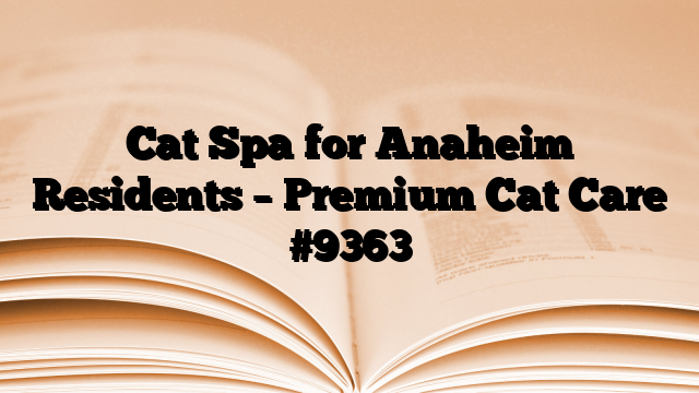 Cat Spa for Anaheim Residents – Premium Cat Care