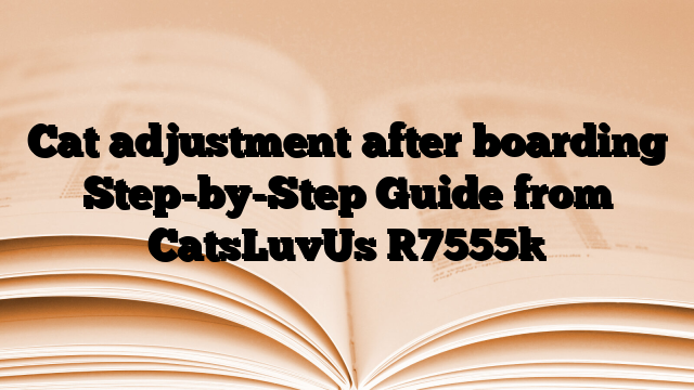Cat adjustment after boarding Step-by-Step Guide from CatsLuvUs